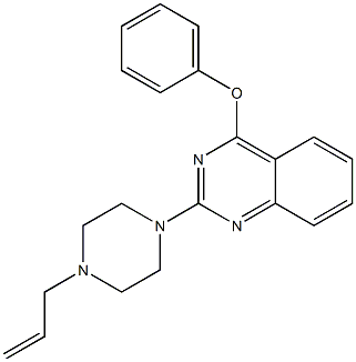 2-[4-(2-Propenyl)-1-piperazinyl]-4-(phenoxy)quinazoline Struktur