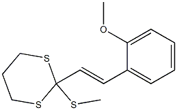 2-[(E)-2-(2-Methoxyphenyl)ethenyl]-2-(methylthio)-1,3-dithiane Struktur