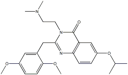 2-(2,5-Dimethoxyphenylmethyl)-3-[2-(dimethylamino)ethyl]-6-(1-methylethoxy)-4(3H)-quinazolinone Struktur