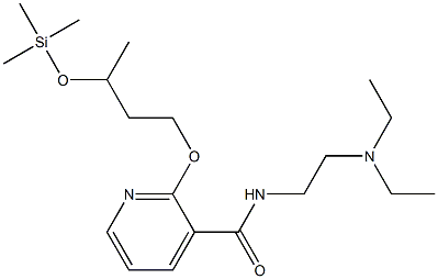 2-(3-Trimethylsilyloxybutoxy)-N-[2-(diethylamino)ethyl]-3-pyridinecarboxamide Struktur