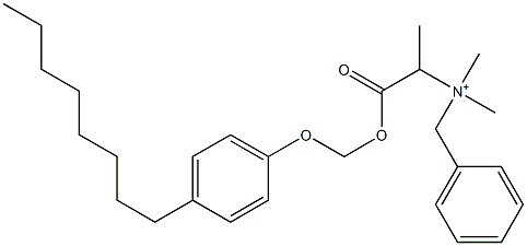 N,N-Dimethyl-N-benzyl-N-[1-[[(4-octylphenyloxy)methyl]oxycarbonyl]ethyl]aminium Struktur