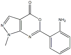 1-Methyl-6-(2-aminophenyl)pyrazolo[3,4-d][1,3]oxazin-4(1H)-one Struktur