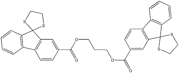 Bis[9,9-(ethylenebisthio)-9H-fluorene-2-carboxylic acid]1,3-propanediyl ester Struktur