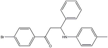 1-(4-Bromophenyl)-3-(phenyl)-3-[(4-methylphenyl)amino]propan-1-one Struktur