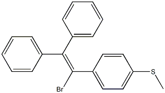 1-(4-Methylthiophenyl)-1-bromo-2,2-diphenylethene Struktur