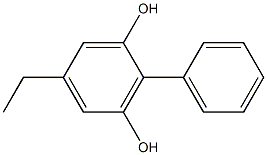 5-Ethyl-2-phenyl-1,3-benzenediol Struktur