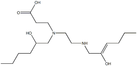 3-[N-(2-Hydroxyhexyl)-N-[2-(2-hydroxy-2-hexenylamino)ethyl]amino]propionic acid Struktur