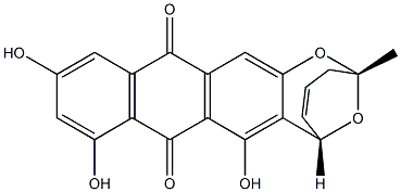 (2S,6S)-3,6-Dihydro-7,9,11-trihydroxy-2-methyl-2,6-epoxy-2H-anthra[2,3-b]oxocin-8,13-dione Struktur