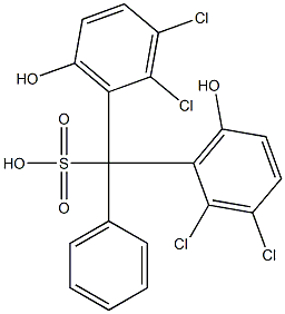 Bis(2,3-dichloro-6-hydroxyphenyl)phenylmethanesulfonic acid Struktur