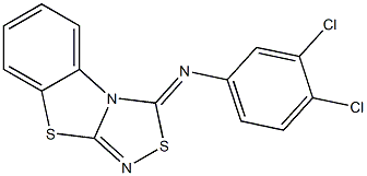 3-(3,4-Dichlorophenyl)imino[1,2,4]thiadiazolo[3,4-b]benzothiazole Struktur