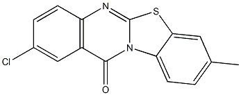 2-Chloro-8-methyl-12H-benzothiazolo[2,3-b]quinazolin-12-one Struktur