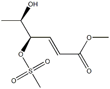 (2E,4R,5R)-5-Hydroxy-4-methylsulfonyloxy-2-hexenoic acid methyl ester Struktur