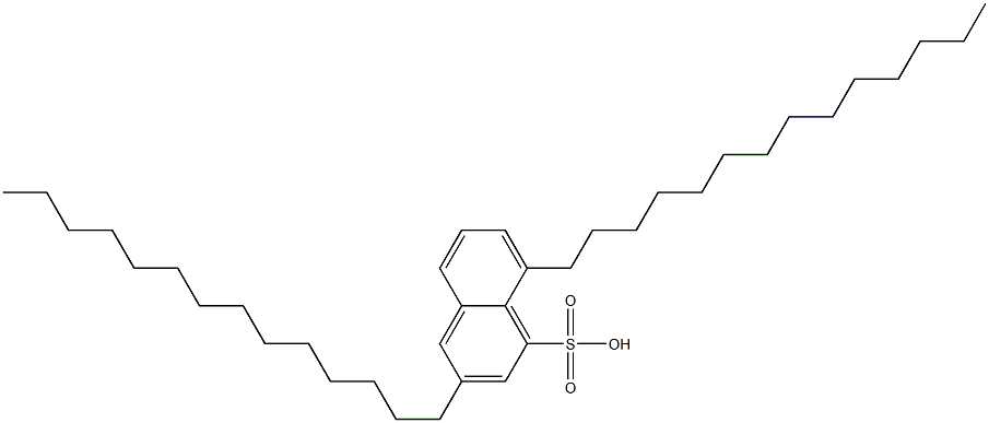 3,8-Ditetradecyl-1-naphthalenesulfonic acid Struktur