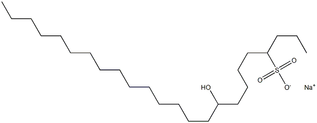 9-Hydroxytetracosane-4-sulfonic acid sodium salt Struktur