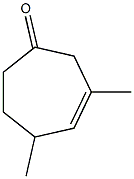 3-Methyl-5-methyl-3-cyclohepten-1-one Struktur