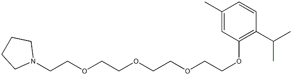 1-[2-[2-[2-[2-(Thymyloxy)ethoxy]ethoxy]ethoxy]ethyl]pyrrolidine Struktur