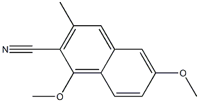 1,6-Dimethoxy-3-methyl-2-naphthalenecarbonitrile Struktur