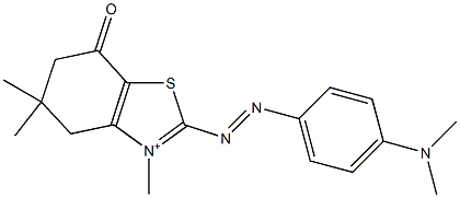 2-[[4-(Dimethylamino)phenyl]azo]-4,5,6,7-tetrahydro-3,5,5-trimethyl-7-oxobenzothiazolium Struktur