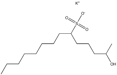 2-Hydroxytetradecane-6-sulfonic acid potassium salt Struktur