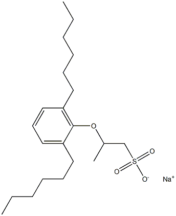 2-(2,6-Dihexylphenoxy)propane-1-sulfonic acid sodium salt Struktur