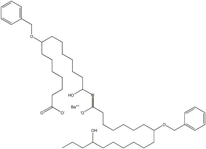 Bis(8-benzyloxy-15-hydroxystearic acid)barium salt Struktur