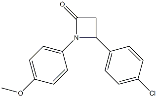 4-(4-Chlorophenyl)-1-(4-methoxyphenyl)azetidin-2-one Struktur