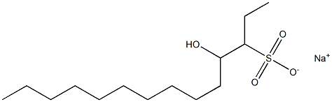 4-Hydroxytetradecane-3-sulfonic acid sodium salt Struktur