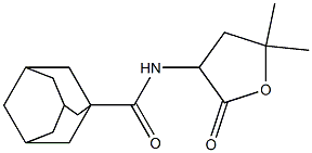 N-(5,5-Dimethyl-2-oxotetrahydrofuran-3-yl)-1-adamantanecarboxamide Struktur