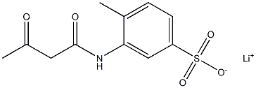 3-(Acetoacetylamino)-4-methylbenzenesulfonic acid lithium salt Struktur