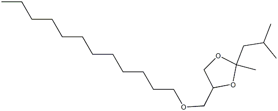 2-Isobutyl-2-methyl-4-(2-oxatetradecan-1-yl)-1,3-dioxolane Struktur