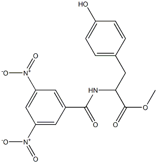 2-[(3,5-Dinitrobenzoyl)amino]-3-(4-hydroxyphenyl)propanoic acid methyl ester Struktur