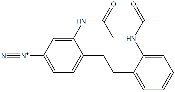 4-[2-(2-Acetylaminophenyl)ethyl]-3-acetylaminobenzenediazonium Struktur