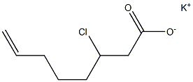 3-Chloro-7-octenoic acid potassium salt Struktur