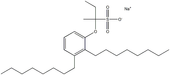 2-(2,3-Dioctylphenoxy)butane-2-sulfonic acid sodium salt Struktur