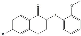 3-(2-Methoxyphenoxy)-7-hydroxy-2H-1-benzopyran-4(3H)-one Struktur