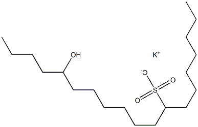 15-Hydroxynonadecane-8-sulfonic acid potassium salt Struktur