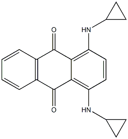 1,4-Bis[cyclopropylamino]-9,10-anthraquinone Struktur