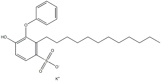 6-Hydroxy-2-dodecyl[oxybisbenzene]-3-sulfonic acid potassium salt Struktur