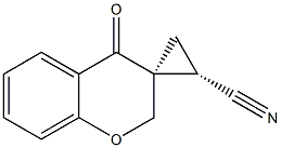 (2'S,3S)-4-Oxospiro[2H-1-benzopyran-3(4H),1'-cyclopropane]-2'-carbonitrile Struktur