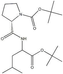 4-Methyl-2-[[(2S)-1-tert-butoxycarbonyl-2-pyrrolidinyl]carbonylamino]pentanoic acid tert-butyl ester Struktur