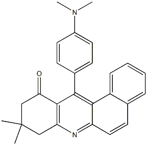 8,9-Dihydro-9,9-dimethyl-12-(4-dimethylaminophenyl)benz[a]acridin-11(10H)-one Struktur