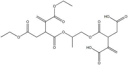 3,3'-[1-Methylethylenebis(oxycarbonyl)]bis(1-butene-2,4-dicarboxylic acid diethyl) ester Struktur