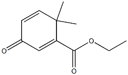 6,6-Dimethyl-3-oxo-1,4-cyclohexadiene-1-carboxylic acid ethyl ester Struktur