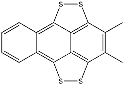 3,4-Dimethyl-1,2,5,6-tetrathiacyclopenta[fg]aceanthrylene Struktur