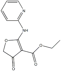 4,5-Dihydro-2-[(pyridin-2-yl)amino]-4-oxofuran-3-carboxylic acid ethyl ester Struktur