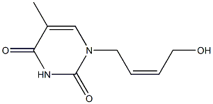 1-[(Z)-4-Hydroxy-2-butenyl]thymine Struktur