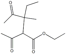 2-Acetyl-4-oxo-3-ethyl-3-methylpentanoic acid ethyl ester Struktur