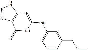 2-(3-Propylphenylamino)-9H-purin-6(1H)-one Struktur