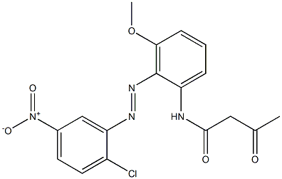 2-Acetyl-2'-(2-chloro-5-nitrophenylazo)-3'-methoxyacetanilide Struktur