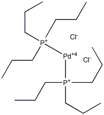 Bis(tripropylphosphonio)palladium(IV) dichloride Struktur